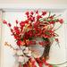 Primrue 24" Floral Wreath in Orange/Red | 30 H x 24 W x 8 D in | Wayfair 2BA0F1488AB04B278491E30A1F309A39
