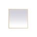 Mercury Row® Piche Inch LED Mirror w/ Adjustable Color Temperature 3000K/4200K/6400K Metal in White/Yellow | 36 H x 36 W x 1.7 D in | Wayfair