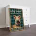 Trinx Hello Sweer Cheeks, Have A Seat Gallery Wrapped Canvas - Pet Illustration Decor, Green Blue & Yellow Home Decor Canvas in Brown | Wayfair