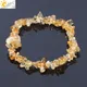 CSJA – Bracelet en pierres de cristal jaune naturel bijou en Quartz irrégulier breloque de