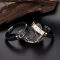Bracelets Extron en acier inoxydable pour couple bracelet en caoutchouc de silicone accessoire de