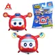 Super Wings Mini pet Jett avec lumières bouton poussoir pour changer figurines d'action émotions