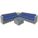 8 PCS Weaving Rattan Sofa Set with Storage Outdoor - 24" x 27" x 25"(L x W x H)