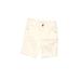 Justice Denim Shorts: White Solid Bottoms - Kids Girl's Size 7