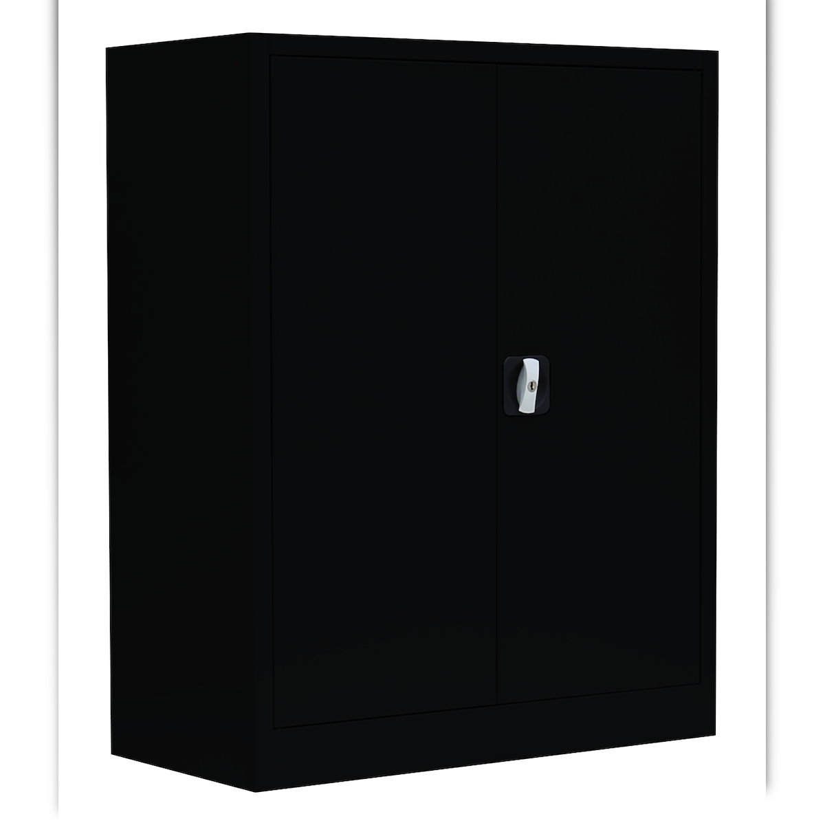 Lüllmann® Flügeltürenschrank, 2,5 OH, 1000 x 800 x 383 mm, tiefschwarz Image