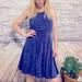 Free People Dresses | Free People Stretchy Midi Fit N Flair Dress | Color: Blue | Size: M