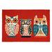 "Liora Manne Frontporch What A Hoot Indoor/Outdoor Rug Red 20""x30"" - Trans Ocean Import Co FTP12457724"