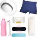 First Days Maternity Postpartum Recovery Bundle, Contains 1 Blue Peri Bottle, 4 Perineal Cold Packs, 1 Witch Hazel Pads Tub, 2 Reusable Gel Packs, 1 Sitz Bath, and 4 Maternity Pants Medium (UK 12-16)