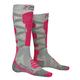 X-Socks Women's Ski Silk Merino 4.0 Socks, Grey Melange/Pink, 35/36 (S)
