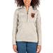 Women's Antigua Oatmeal Tuskegee Golden Tigers Fortune Half-Zip Pullover Jacket