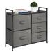 mDesign Storage Dresser Furniture w/ 5 Removable Fabric Drawers in Gray | 30.3 H x 32.6 W x 11.4 D in | Wayfair 00137MDCO