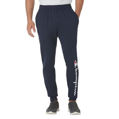 Champion Men's Powerblend Graphic Jogger (Size S) Navy, Cotton,Polyester