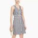 J. Crew Dresses | J. Crew | Navy Striped Button Down Linen Dress | Color: Blue/White | Size: 6