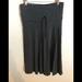 Athleta Skirts | Athleta Gray Black Stripe Faux Wrap Knit Skirt M | Color: Black/Gray | Size: M
