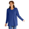 Plus Size Women's Perfect Long-Sleeve V-Neck Tunic by Woman Within in Ultra Blue (Size 30/32)