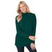 Plus Size Women's Perfect Long-Sleeve Mockneck Tee by Woman Within in Emerald Green (Size 3X) Shirt