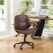 Mercury Row® Swader Task Chair Upholstered in Black/Brown | 38 H x 26 W x 24.5 D in | Wayfair DE8D6ED07502453697D61F051C87FB54