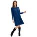 Plus Size Women's Knit Trapeze Dress by ellos in Evening Blue (Size 26/28)