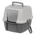 Tucker Murphy Pet™ Jumbo Hooded Litter Box w/ Scoop, Off White Plastic in Gray | 17 H x 18.75 W x 21 D in | Wayfair