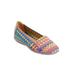 Extra Wide Width Women's The Bethany Flat by Comfortview in Grey Multi (Size 10 WW)