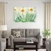 Winston Porter Daffodils Orange & White I by Samuel Dixon - Wrapped Canvas Painting Metal in Green/Orange/White | 32 H x 48 W x 1.25 D in | Wayfair