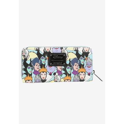 Plus Size Women's Loungefly x Disney Women's Zip Around Wallet Princess & Villains by Loungefly in Multi