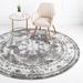 Gray/White 24 x 0.25 in Area Rug - Mistana™ Brandt Oriental Gray Area Rug Polypropylene | 24 W x 0.25 D in | Wayfair