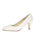 Rainbow Club Brautschuhe Brooke - Pumps Off White/Weiß Metallic Textil - Gr 38.5 EU 5.5 UK