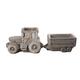 DGS STATUES – Stone Cast, Tractor and Trailer Flower Pot/Planter, Hand Finished, Large, Statue, Sculpture, 70KG