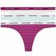 Calvin Klein Carousel 3-Pack Thong, Plum/Stripe/Aqua Luster S Plum/Stripe/Aqua Luster