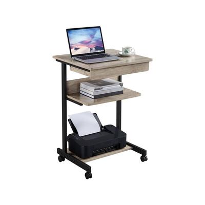 Schreibtisch Computertisch Bürotisch mit Tastaturablage und offenem Fach, Industrie-Design, 56 x 51 Image