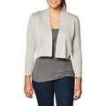 Calvin Klein Damen Langärmeliger Cardigan Kurzer Pullover, Silberfarbener Lurex-Strick, Klein