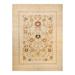 Overton Hand Knotted Wool Vintage Inspired Modern Contemporary Eclectic Ivory Area Rug - 9' 2" x 12' 1"