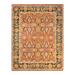 Overton Hand Knotted Wool Vintage Inspired Traditional Mogul Orange Area Rug - 8' 2" x 10' 5"