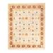 Overton Hand Knotted Wool Vintage Inspired Traditional Mogul Ivory Area Rug - 8' 1" x 10' 2"