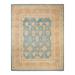 Overton Hand Knotted Wool Vintage Inspired Traditional Mogul Light Blue Area Rug - 8' 2" x 10' 4"