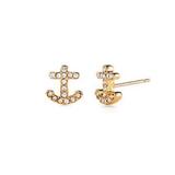 Kate Spade Jewelry | Kate Spade Anchor’s Away Pave Mini Stud Earrings | Color: Gold | Size: Os