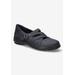 Wide Width Women's Wise Flats by Easy Street in Navy (Size 12 W)