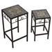 Cortesi Home Reden Mosaic 2 Piece Coffee Table Set Metal in Black/Brown/Gray | Wayfair CH-ET700107