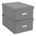 Bigso Collapsible Storage Box in Gray | 5.4 H x 12.4 W x 8.9 D in | Wayfair 888154141