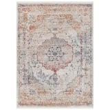 Blue/Gray 26 x 0.2 in Indoor Area Rug - Bungalow Rose Mea-Mebara Oriental Gray/Light Blue Area Rug Polyester | 26 W x 0.2 D in | Wayfair