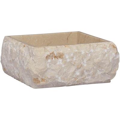 Waschbecken Creme 30x30x13 cm Marmor vidaXL