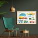 East Urban Home Ambesonne Cartoon Wall Art w/ Frame, Abstract Transportation Types Car Ship Truck Scooter Train & Aeroplanes | Wayfair