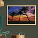 East Urban Home Ambesonne Tropical Wall Art w/ Frame, Exotic Palm Trees Pattern w/ Beach & Ocean Sunset In Hawaii Summer Season | Wayfair