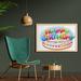 East Urban Home Ambesonne Birthday Party Wall Art w/ Frame, Cartoon Style Happy Birthday Party Image Cake Candles Hearts Design Print | Wayfair