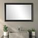 Lark Manor™ Anarsija Wood Framed Mirror w/ Safety Backing Ideal for Bathroom/Vanity Mirror in White/Black | 48 H x 36 W x 1 D in | Wayfair