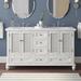 Beachcrest Home™ Cabott 60" Double Bathroom Vanity Set Wood/Marble in White | 35 H x 60 W x 22 D in | Wayfair 6ECFBB1439694123959C1A8EEF2009C0