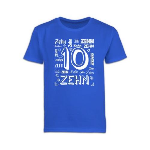 Kindergeburtstag Geburtstag Geschenk - Jungen Kinder T-Shirt - 10. Geburtstag Zahlen - T-Shirts blau Jungen Kinder