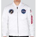 Alpha Industries MA-1 VF NASA LP Veste, blanc, taille XL