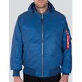 Alpha Industries MA-1 Hooded Reflective Veste, bleu, taille M